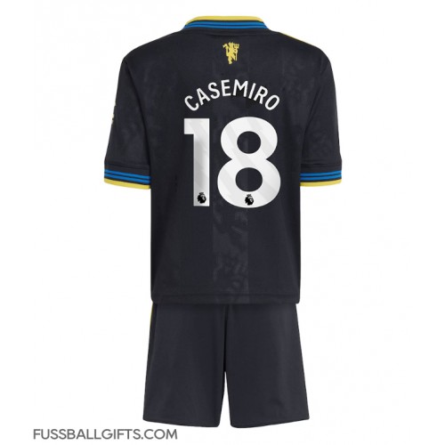 Manchester United Casemiro #18 Fußballbekleidung 3rd trikot Kinder 2025-26 Kurzarm (+ kurze hosen)